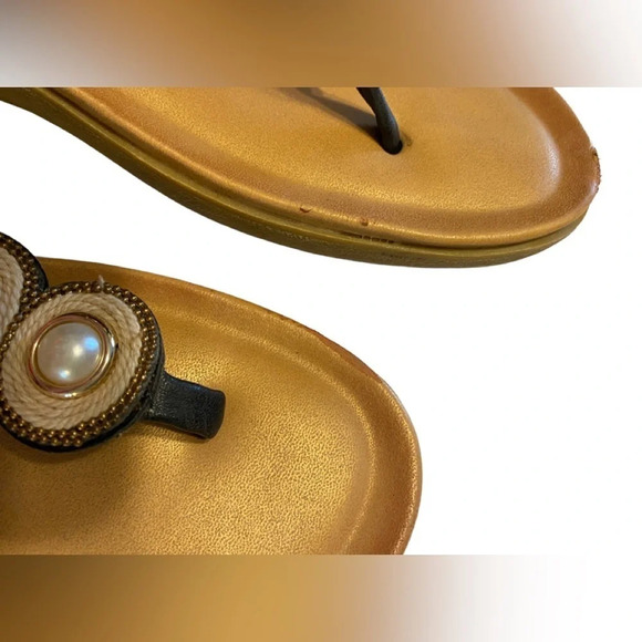 Patrizia by SpringStep Pearl And Woven Thong Sandal - Picture 4 of 7